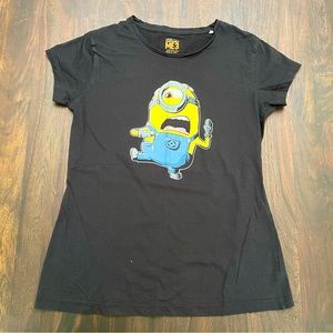 Girls Despicable Me T-Shirt Black